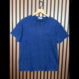 Alex Mill T Shirt Large Men’s Blue Short Sleeve 100% Cotton Pocket Tee Casual